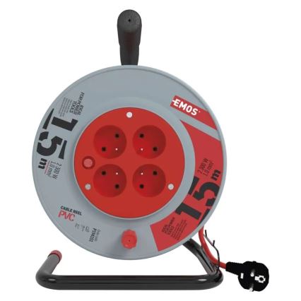 Haspel 4Z 15m rood/grijs
