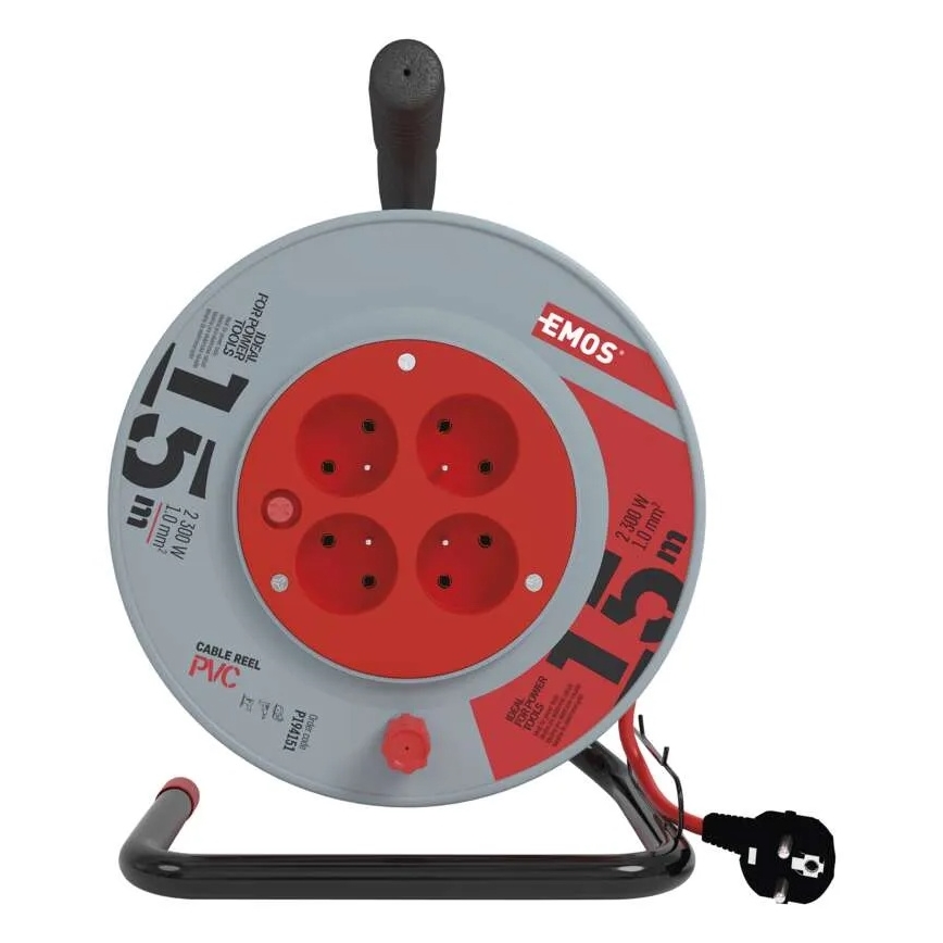 Haspel 4Z 15m rood/grijs