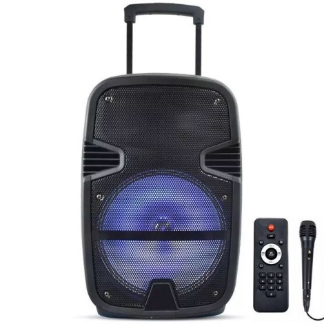 Haut-parleur portable Bluetooth avec microphone 35W/3,7V LED RVB + télécommande