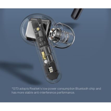 Haylou - Waterdichte draadloze koptelefoon GT3 TWS IPX4 zwart