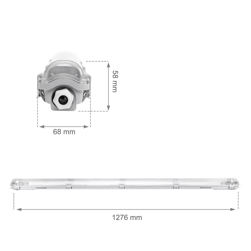 Heavy duty TL-lamp LIMEA T8 1xG13/20W/230V IP65 120cm