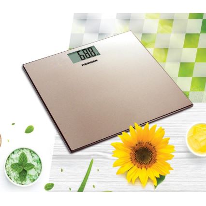 Heinner HBS-180SSGD - Digitale personenweegschaal 2xAAA RVS