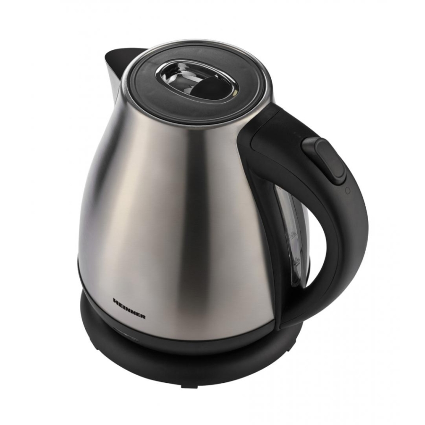 Heinner HEK-17IX - Bouilloire électrique 1,7 l 2200 W/230 V chrome mat/noir