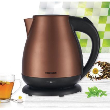 Heinner HEK-17IXC - Bouilloire électrique rapide 1,7 l 2200W/230V, finition cuivrée