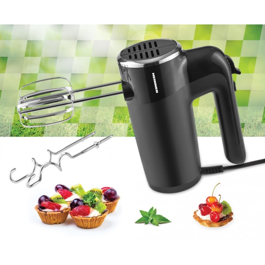 Heinner HM-300BK - Batteur à main 300 W / 230 V, noir