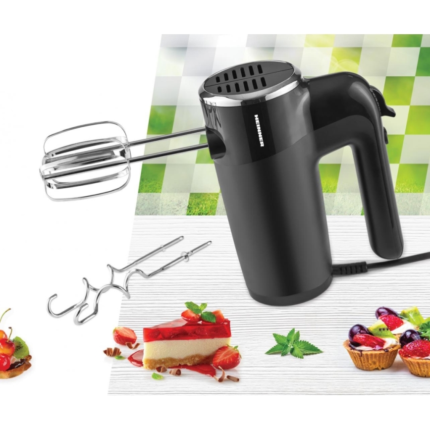 Heinner HM-300BK - Batteur à main 300 W / 230 V, noir