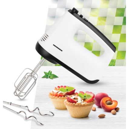 Heinner HM-400WHBK - Handmixer 400W/230V wit/zwart