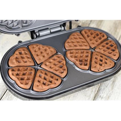 Heinner HWF-1000CR - Wafelijzer 1000W/230V zwart/roségoud