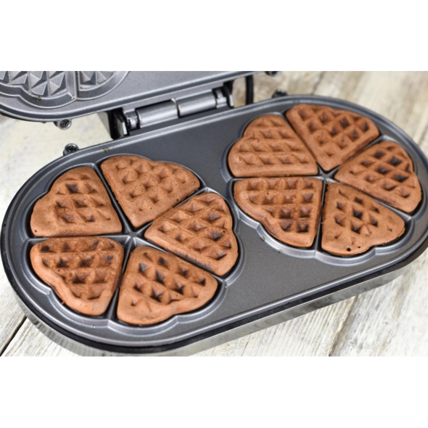 Heinner HWF-1000CR - Wafelijzer 1000W/230V zwart/roségoud