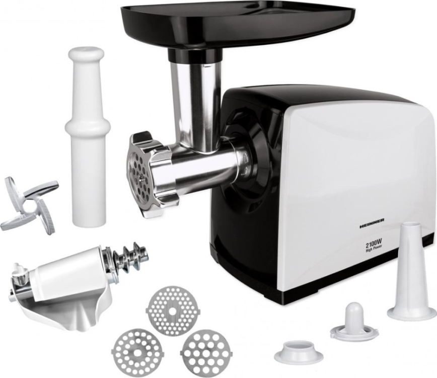 Heinner MG-2100BKWH - Hachoir à viande 2100W/230V noir/blanc