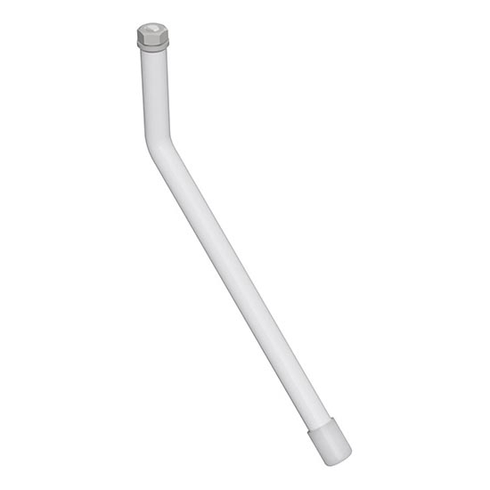 Hendel voor spiegels 1x14,8 cm roestvrij staal/wit