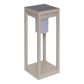 Hesperide - LED zonnelantaarn met bewegings- en schemersensor PIKY LED/3,7V 2600 mAh 40 cm IP65 beige