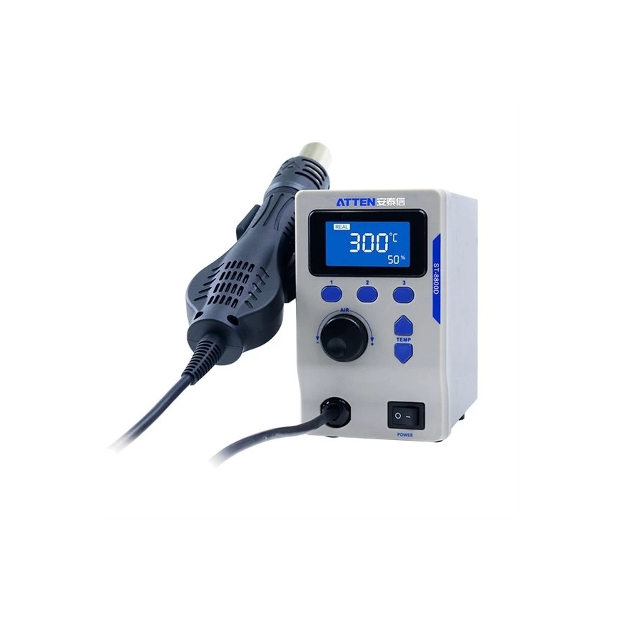 Heteluchtstation met LCD-display 800W/230V