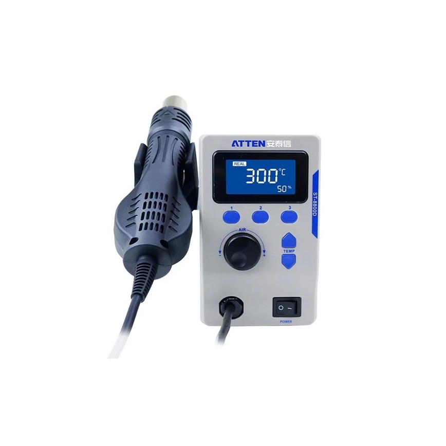 Heteluchtstation met LCD-display 800W/230V