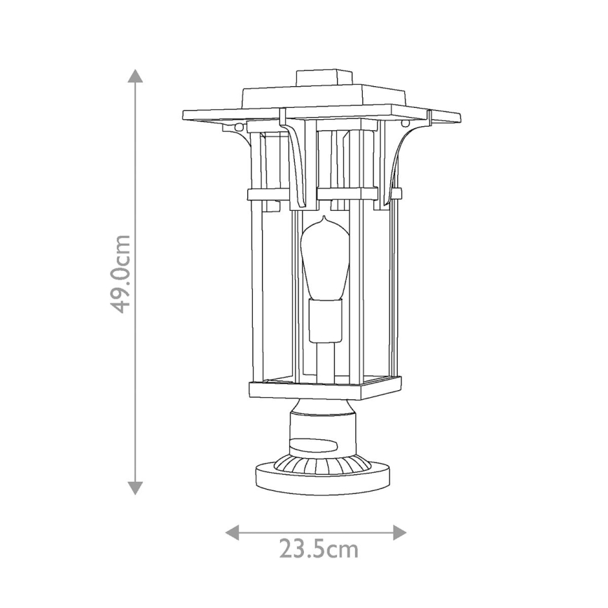 Hinkley - Buitenlamp MANHATTAN 1xE27/100W/230V IP44 zwart