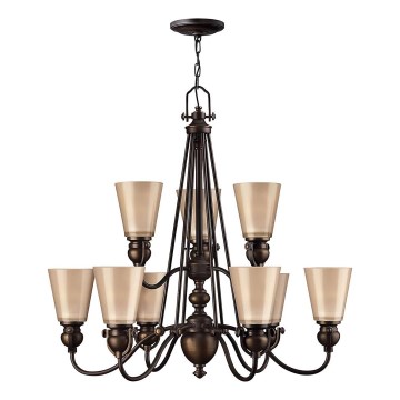 Hinkley - Hanglamp aan een ketting MAYFLOWER 9xE27/60W/230V