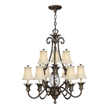 Hinkley - Hanglamp aan een ketting PLANTATION 10xE14/40W/230V brons