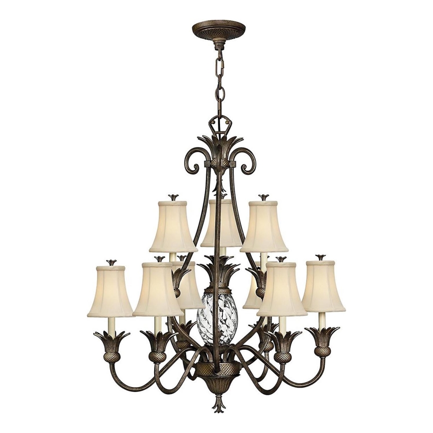 Hinkley - Hanglamp aan een ketting PLANTATION 10xE14/40W/230V brons