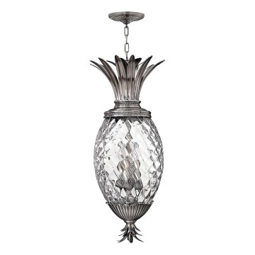 Hinkley - Hanglamp aan een ketting PLANTATION 4xE14/40W/230V zilver