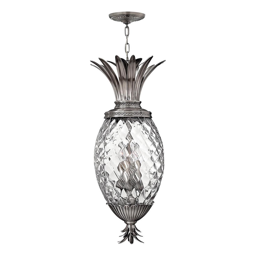 Hinkley - Hanglamp aan een ketting PLANTATION 4xE14/40W/230V zilver