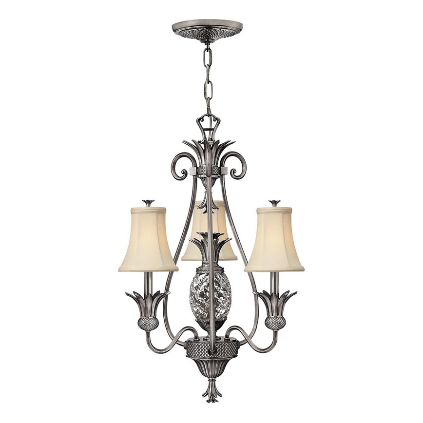 Hinkley - Hanglamp aan een ketting PLANTATION 4xE14/40W/230V zilver
