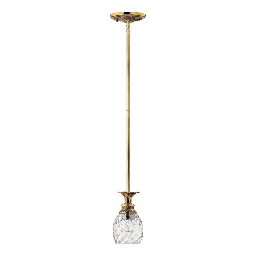 Hinkley - Hanglamp met vaste pendel PLANTATION 1xE27/60W/230V goud