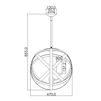 Hinkley - Hanglamp voor buiten CARSON 3xE14/40W/230V IP44