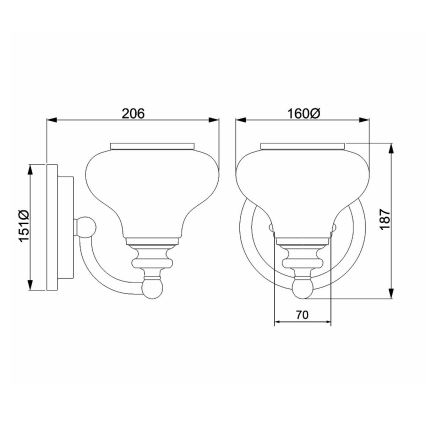 Hinkley - LED Badkamer wandlamp AINSLEY 1xG9/3W/230V IP44