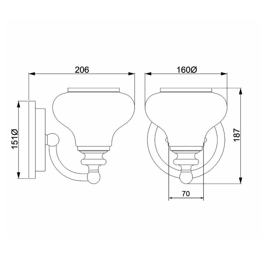 Hinkley - LED Badkamer wandlamp AINSLEY 1xG9/3W/230V IP44