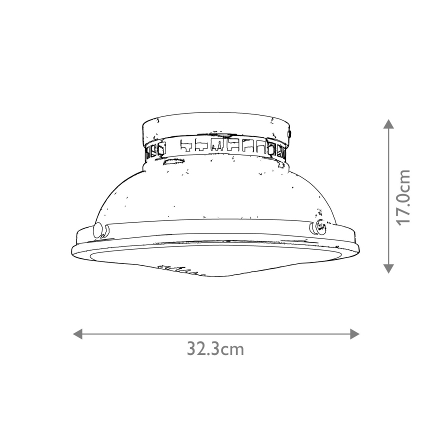 Hinkley - Plafondlamp AMELIA 2xE27/40W/230V brons