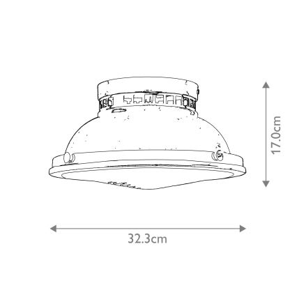 Hinkley - Plafonnier AMELIA 2xE27/40W/230V bronze