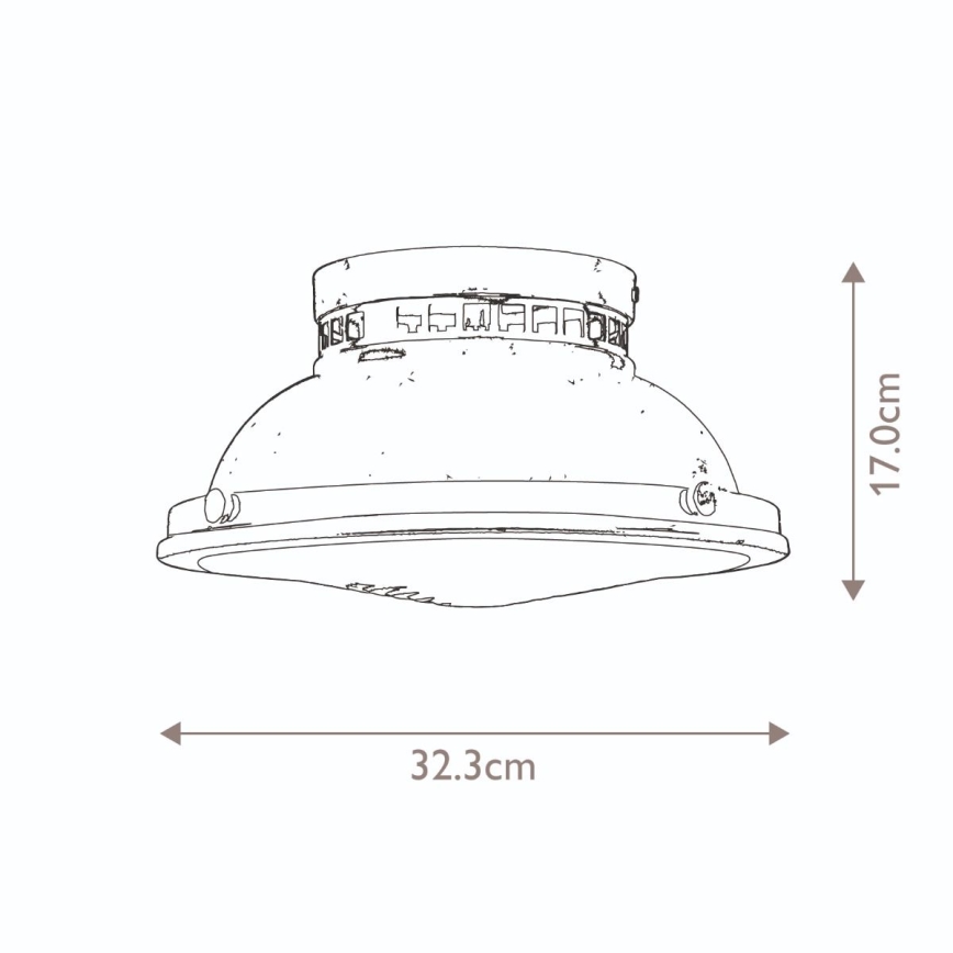 Hinkley - Plafondlamp AMELIA 2xE27/40W/230V zwart/messing