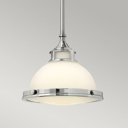 Hinkley - Hanglamp met vaste pendel AMELIA 1xE27/60W/230V glanzend chroom