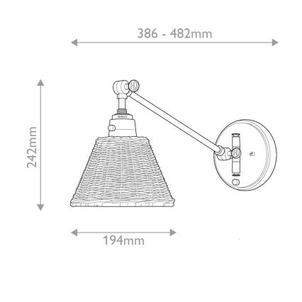 Hinkley - Wandspot ARTI 1xE27/60W/230V goud/bruin