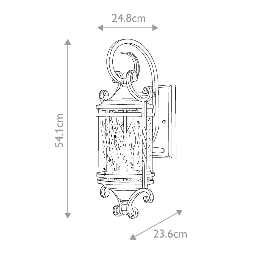 Hinkley - Wandlamp voor buiten CASA 2xE14/40W/230V IP44