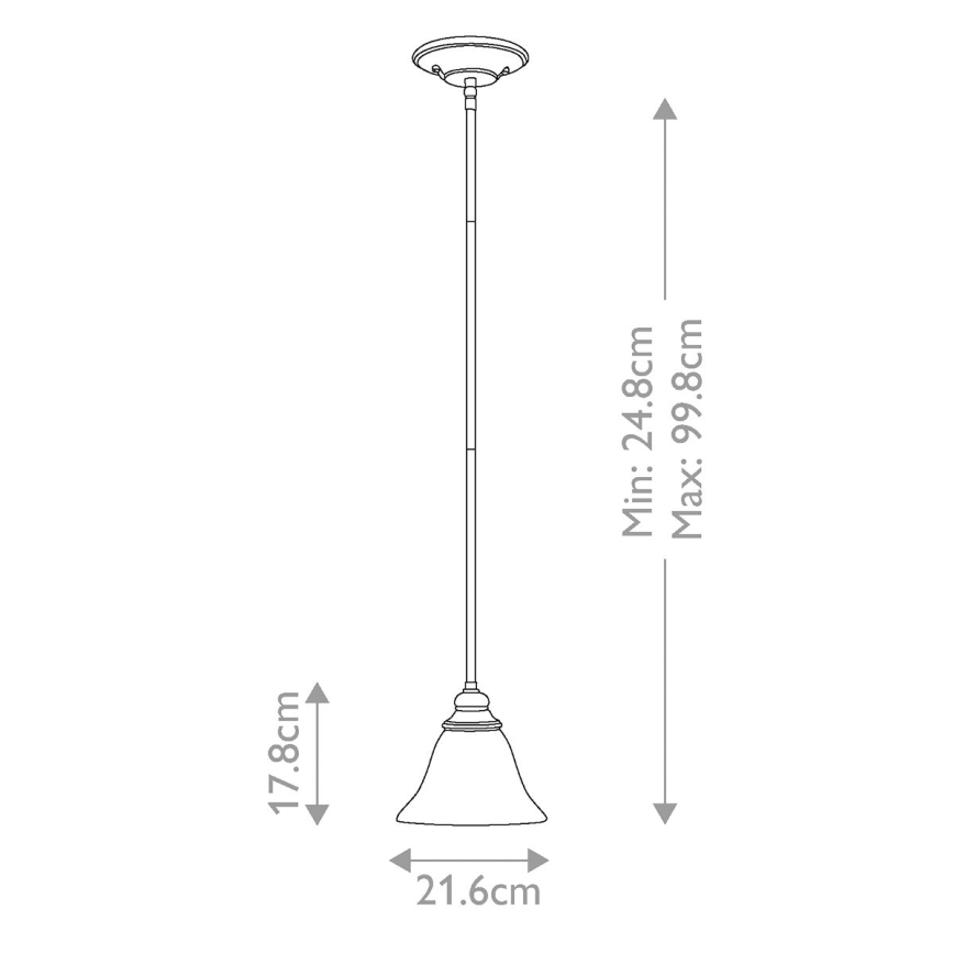 Hinkley - Suspension-barre CELLO 1xE27/60W/230V