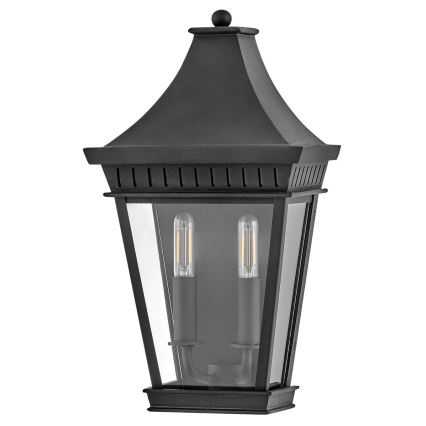 Hinkley - Wandlamp voor buiten CHAPEL HILL 2xE14/40W/230V IP44 zwart