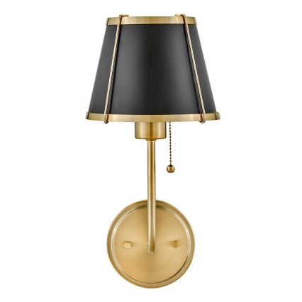Hinkley - Wandlamp CLARKE 1xE27/40W/230V messing/zwart