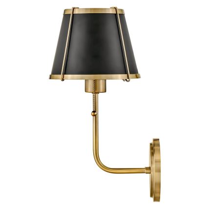 Hinkley - Wandlamp CLARKE 1xE27/40W/230V messing/zwart