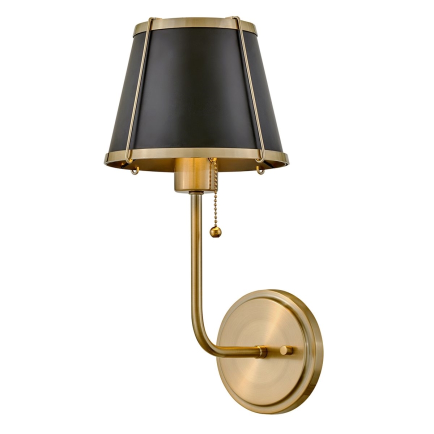 Hinkley - Wandlamp CLARKE 1xE27/40W/230V messing/zwart