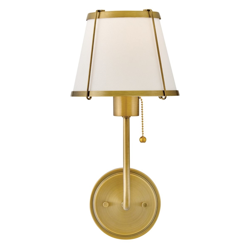 Hinkley - Wandlamp CLARKE 1xE27/40W/230V messing/wit