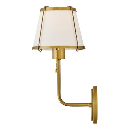 Hinkley - Wandlamp CLARKE 1xE27/40W/230V messing/wit