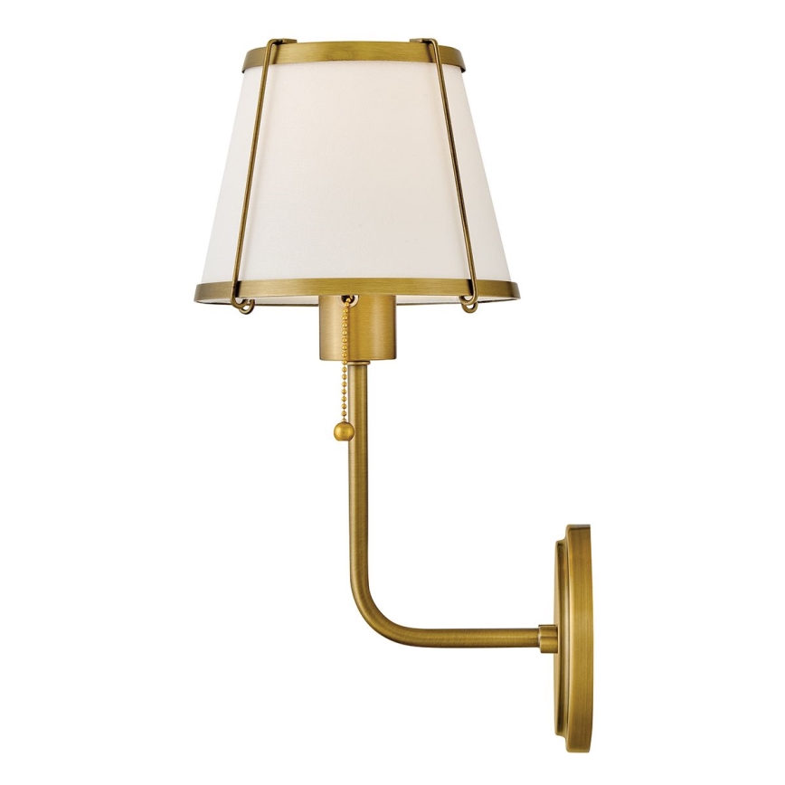Hinkley - Wandlamp CLARKE 1xE27/40W/230V messing/wit