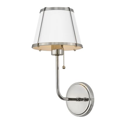 Hinkley - Wandlamp CLARKE 1xE27/40W/230V glanzend chroom/wit