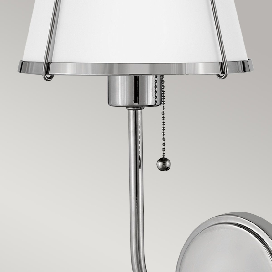 Hinkley - Wandlamp CLARKE 1xE27/40W/230V glanzend chroom/wit