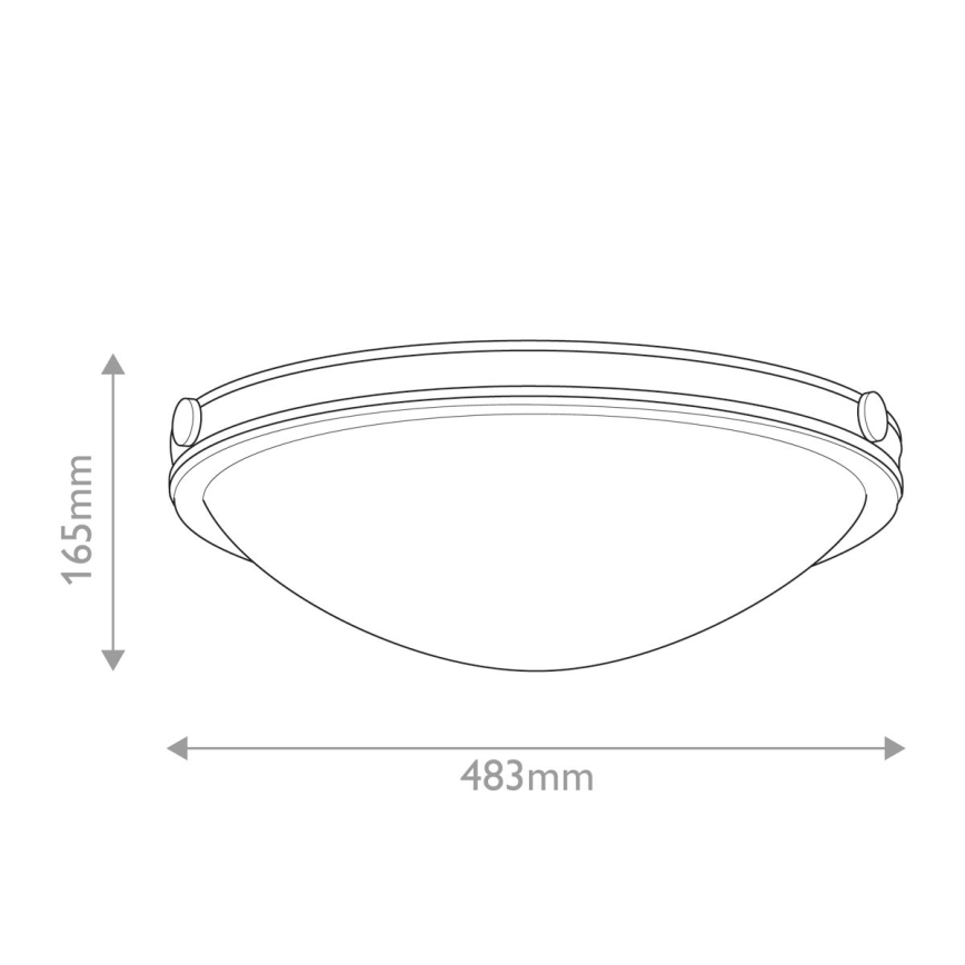 Hinkley - Plafondlamp COLLIER 3xE27/40W/230V Ø 48,3 cm zwart