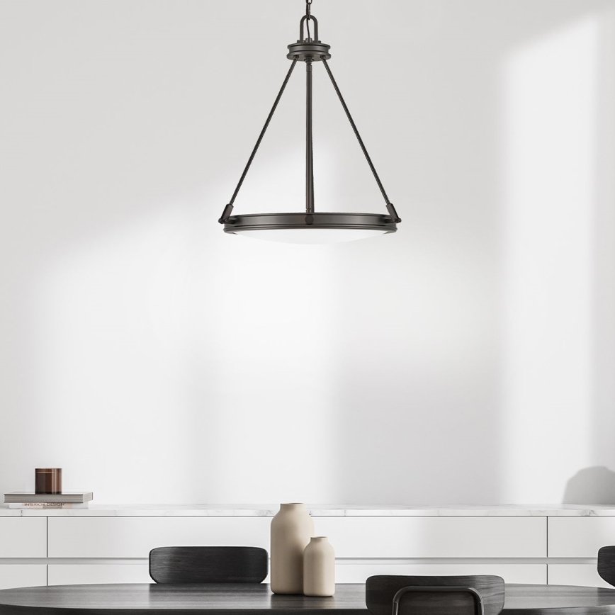 Hinkley - Kroonluchter met ketting COLLIER 4xE14/40W/230V Ø 54,3 cm zwart