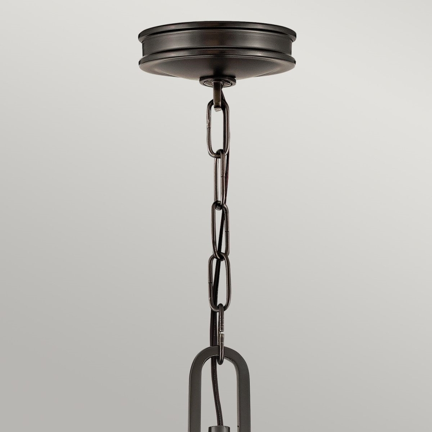 Hinkley - Kroonluchter met ketting COLLIER 4xE14/40W/230V Ø 54,3 cm zwart