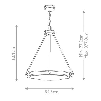 Hinkley - Kroonluchter met ketting COLLIER 4xE14/40W/230V Ø 54,3 cm zwart