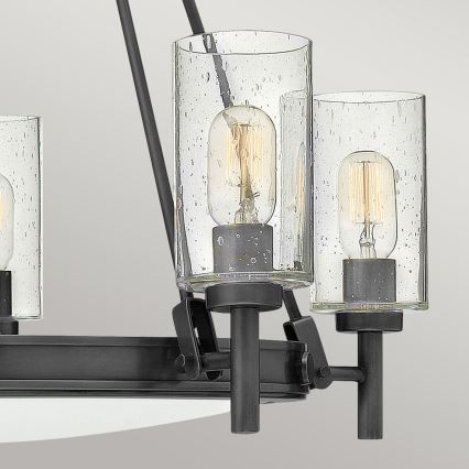 Hinkley - Kroonluchter met ketting COLLIER 5xE27/40W/230V Ø 68,5 cm zwart